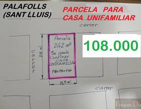 land sale barcelona palafolls by 108,000 eur